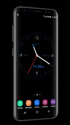 Black Watchface Live Wallpaper android App screenshot 0