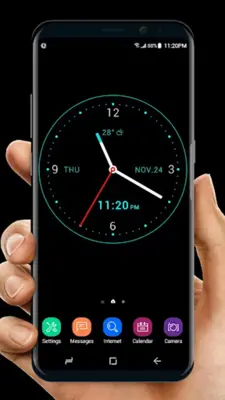 Black Watchface Live Wallpaper android App screenshot 2